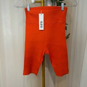525 America Ribbed Biker Shorts – Orange – Size M – NWT